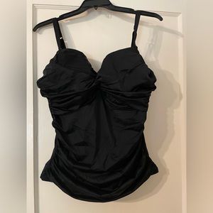 City Chic black tankini swim top with underwire